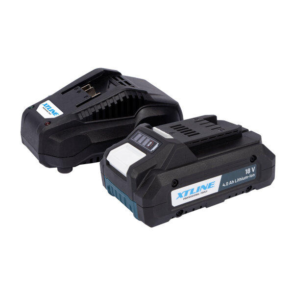 XTLINE Akku-Pack Li-Ion 18 V, 4,0 Ah SAMSUNG + Ladegerät 3,5 A