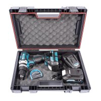 XTLINE Akku-Bohrmaschine 18 V, BRUSHLESS, 70 Nm + 2x Akku-Pack 5,0 Ah + Ladegerät 3,5 A + Box