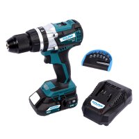 XTLINE Akkubohrmaschine BRUSHLESS 18 V, 65 Nm + Akku-Pack...