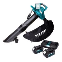 XTLINE Akku-Gartenstaubsauger 36 V + 2x Akku-Pack 4,0 Ah...