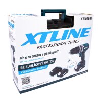 XTLINE Akku-Bohrhammer BRUSHLESS 18 V, 70 Nm + 2 Akku-Packs 2,0 Ah + Ladegerät 2,4 A