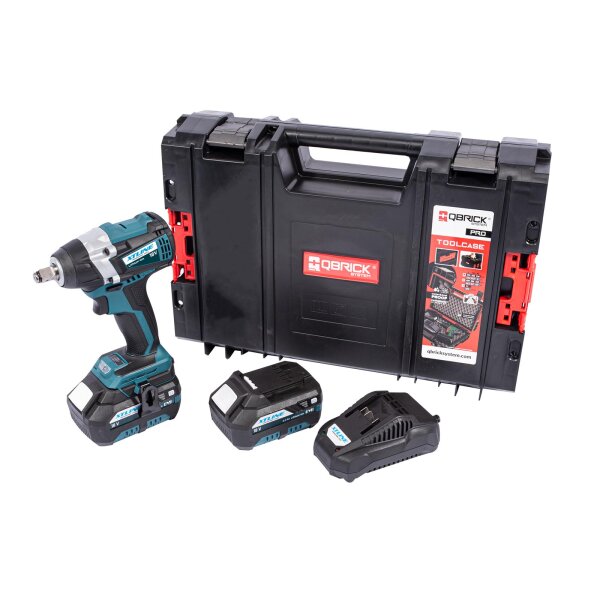 XTLINE Akku-Schlagschrauber 1/2" BRUSHLESS 18 V, 300 Nm + 2x Akku-Pack 5,0 Ah + Ladegerät 3,5 A