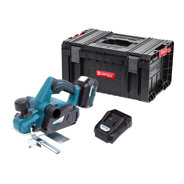 XTLINE Akku-Hobelmaschine 18 V + Akku-Pack 5,0 Ah + Ladegerät 3,5 A + Karton
