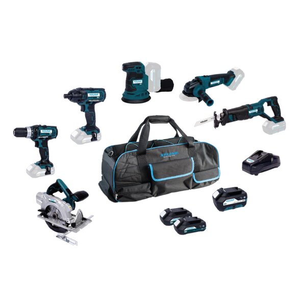 XTLINE Akku-Werkzeugsatz 18 V, 10-teilig "SET 1"