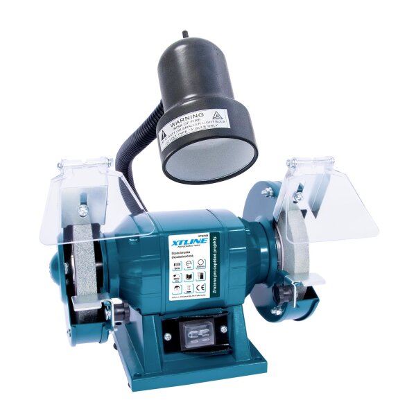 XTLINE Doppelscheiben-Schleifmaschine 150 W, 125 mm + 40W Arbeitslampe