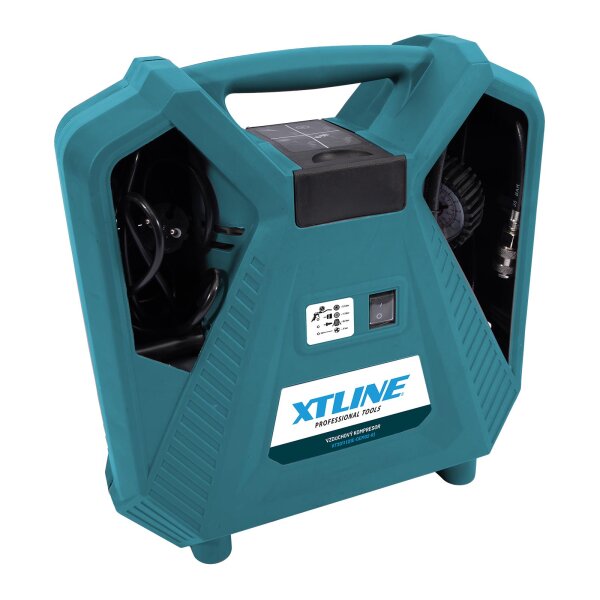 XTLINE Ölfreier Kompressor 1100 W + 8-teiliger Zubehörsatz